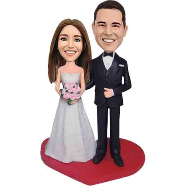 Custom Wedding Bobbleheads with suit&dress