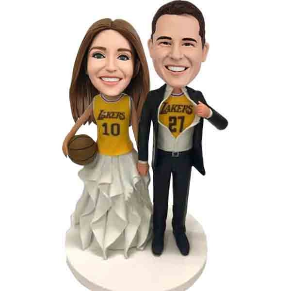 Customized Basketball Wedding Bobbleheads