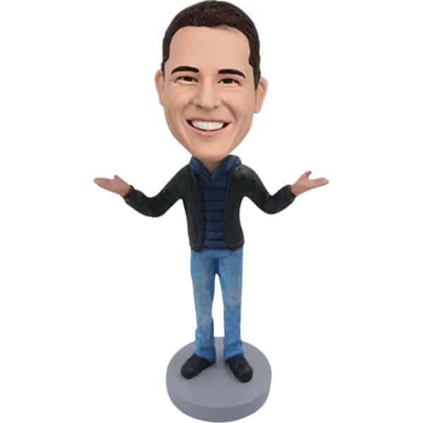 Large custom bobbleheads greeting