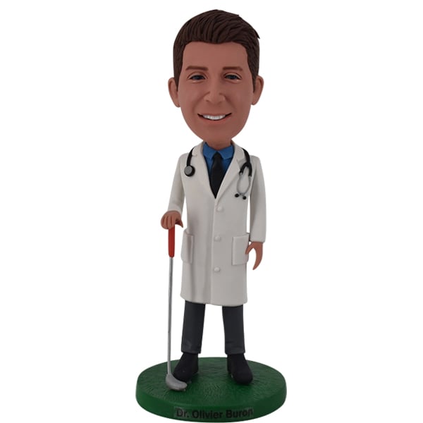 Doctor Bobble Head Playing Golf