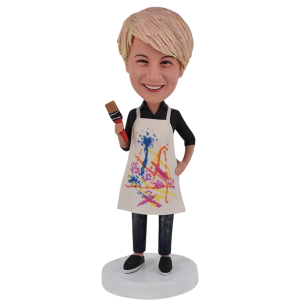 Custom Art Teacher Bobblehead Artist Painter