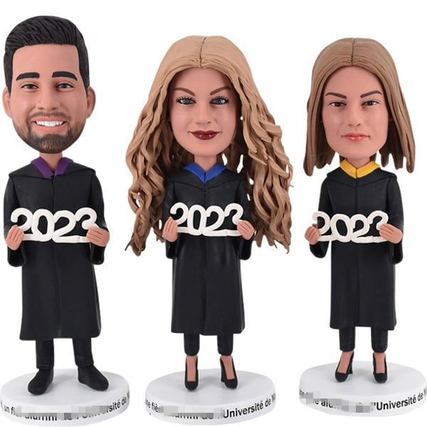 Three Bobbleheads Group for Graduation