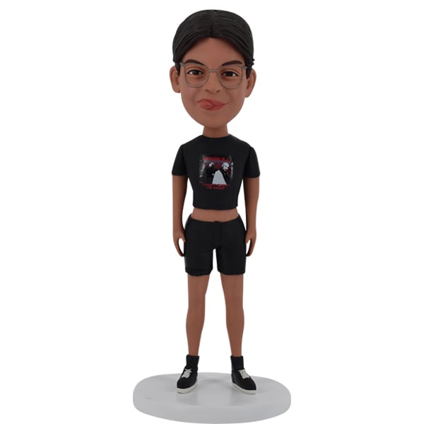 Bobblehead Personalized makes a grimace