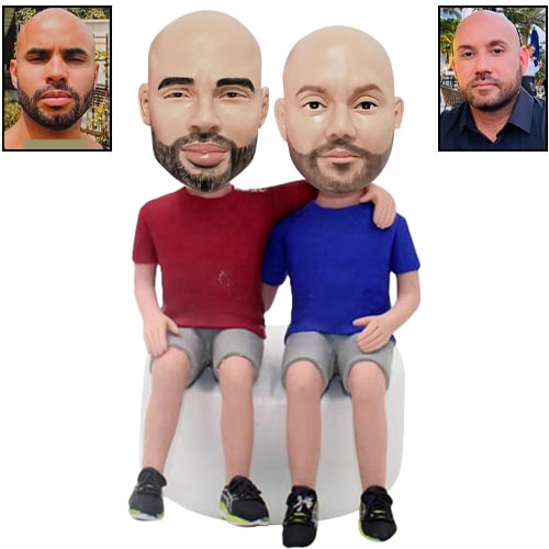 Custom Twins Bobble Head Two Boys Sons