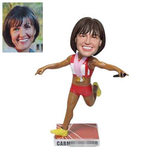 Custom bobbleheads for Sprinter Runner Olympic Gold Medalist