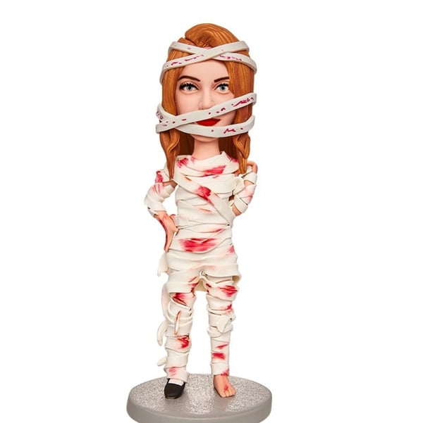 Custom Bobble Head Halloween Mummy Monster