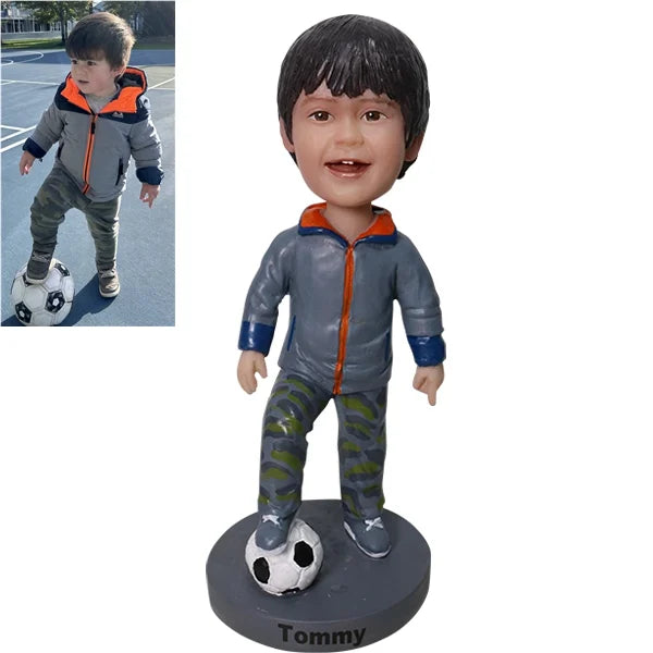 Custom Bobblehead Kid football Player from Photo