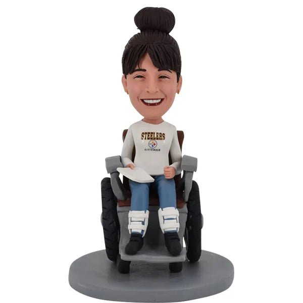 Custom Female Bobblehead in wheelchair