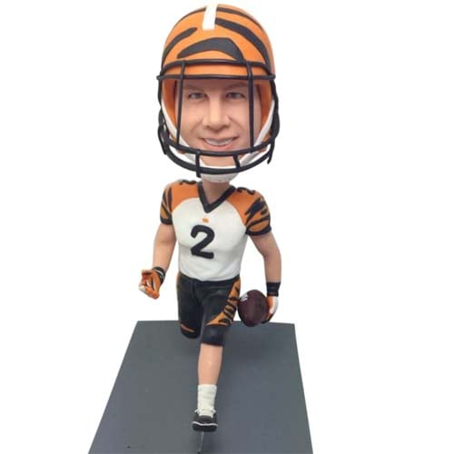 Custom Rugby bobblehead with helmet