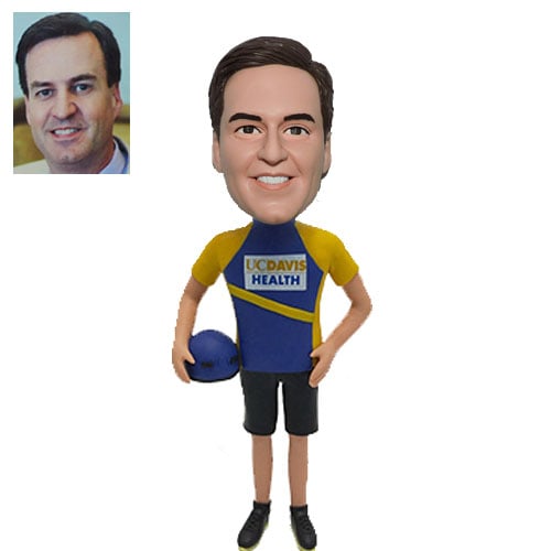 Custom cyclist bobblehead