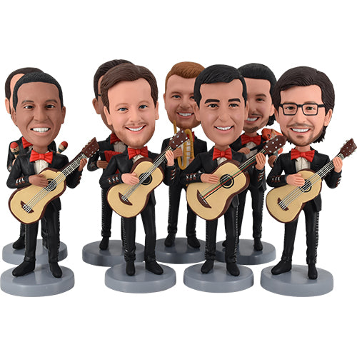 Bulk Bobbleheads groomsmen Mexican wedding Mariachi band attire