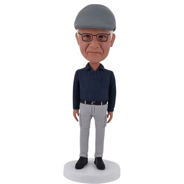 Bobblehead Gift with hat and polo shirt