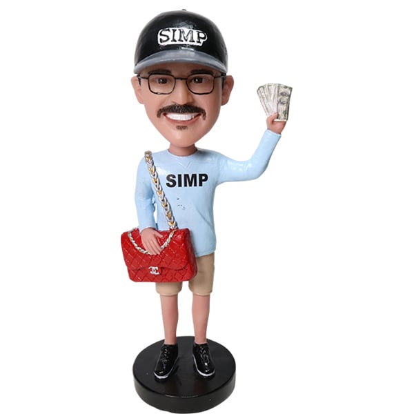 Funny Bobble Head with bag and dollar