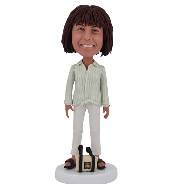 Bobblehead Custom with Mah Jong Bag