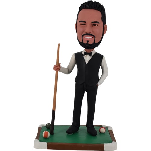 Billiards Player Bobbleheads Pool Cue