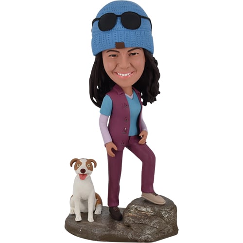 Custom bobblehead for female hiker