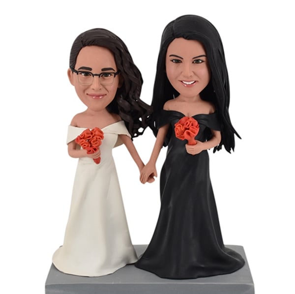 Same Sex Lesbian Bobbleheads Wedding