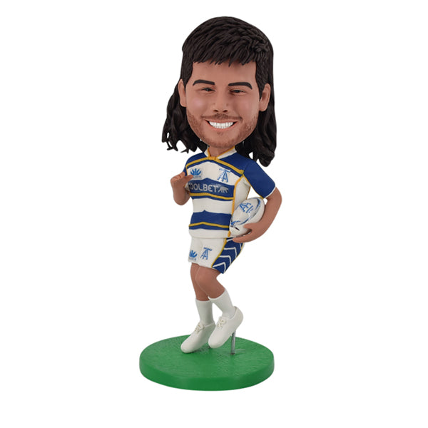 Rugby Player Bobblehead Personalized