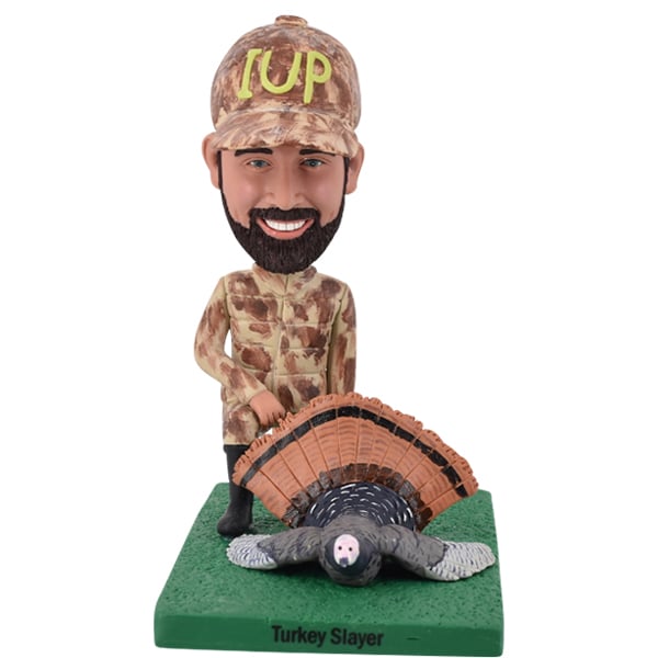 Hunter Bobblehead with Turkey