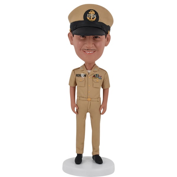 Custom personalized bobblehead Navy