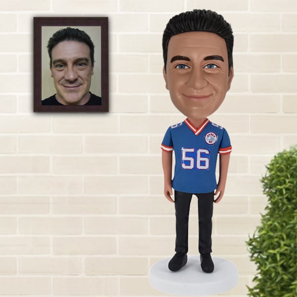 Bobble Head Custom for Sports Fans with custom shirt