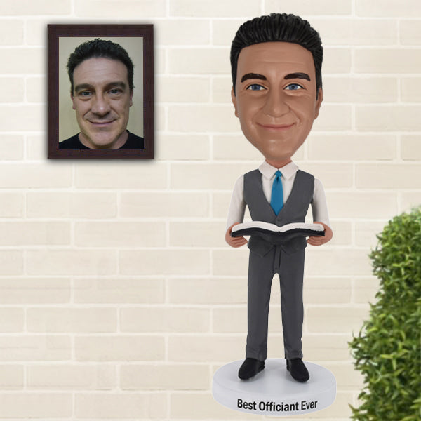 Custom Bobble Heads Wedding Officiant pastor