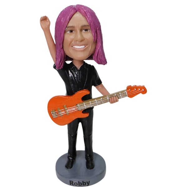 Rock Band Star Bobblehead Doll playing guitar