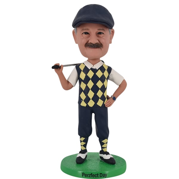 Golfer Bobblehead Dolls playing Golf from Photo