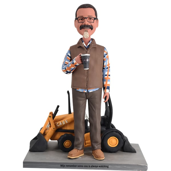 Personalized Bobblehead with tractor