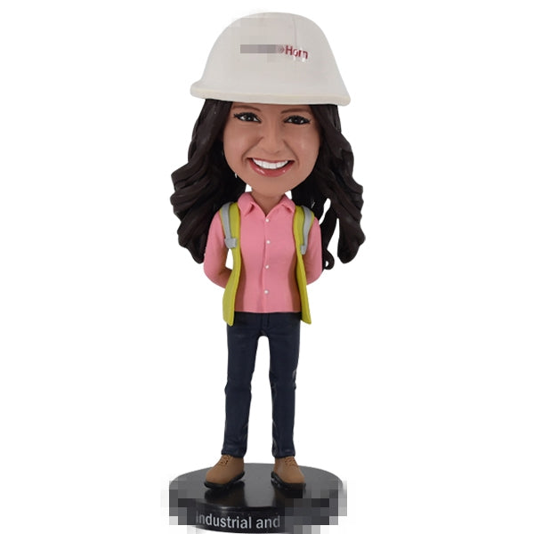 Female Engineer Bobblehead Personalized from Photo