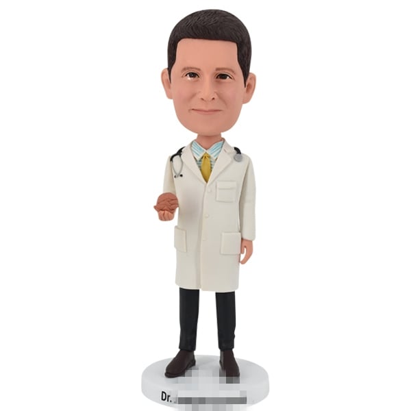 Neurosurgeon Bobblehead custom with brain