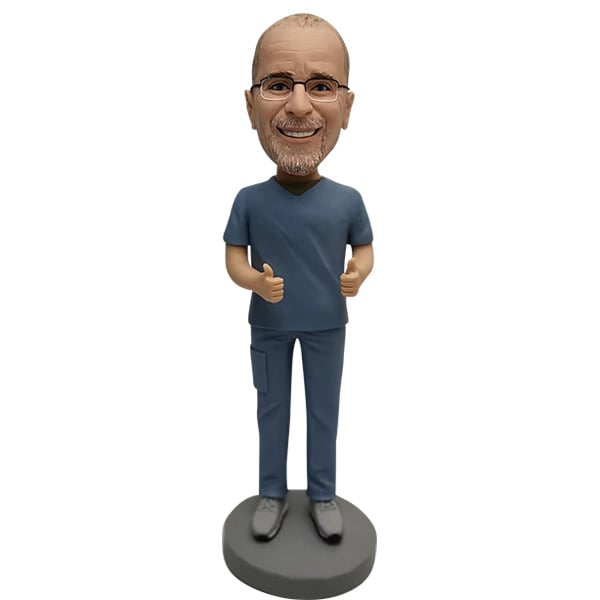 Custom Nurse Bobble Head Doctor thumbs up