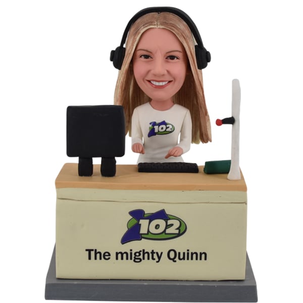 Custom Female DJ Bobble Head Radio Host