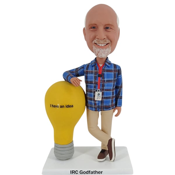 Custom Bobblehead with light bulb