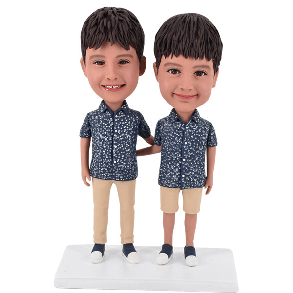 Twins Boys Custom Bobble Head