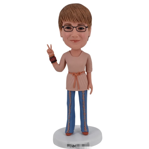 Custom Hippie Bobble Head
