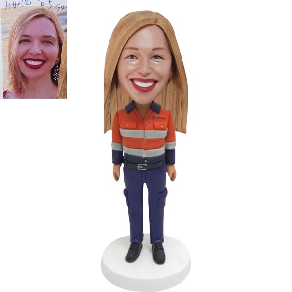 Bobblehead Custom Female Construction Worker