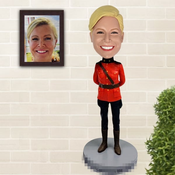 Custom Bobble Head Female Canadian Mounties