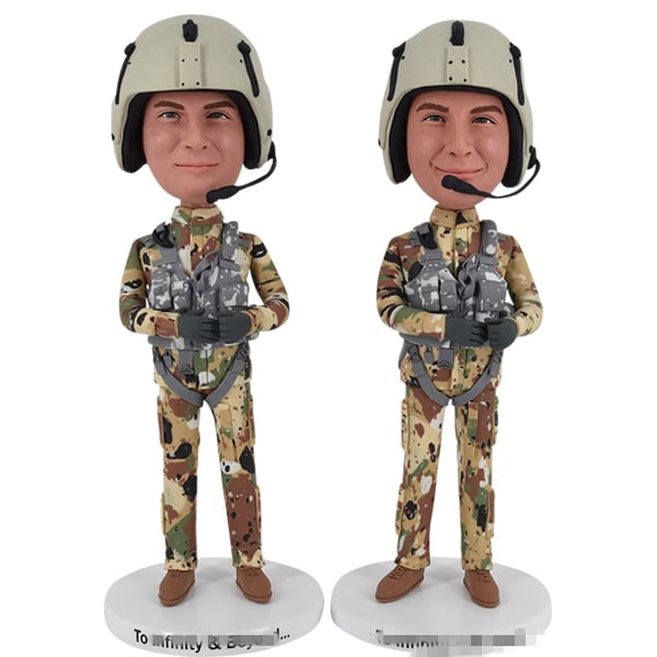 Military Bobblehead with helmet