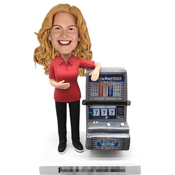 Bobble Head Custom with game slot machine