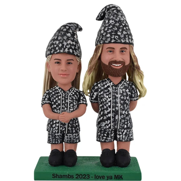 Garden Gnome Couple Bobblehead Custom