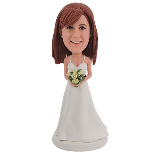 Custom bobblehead bridal shower cake toppers