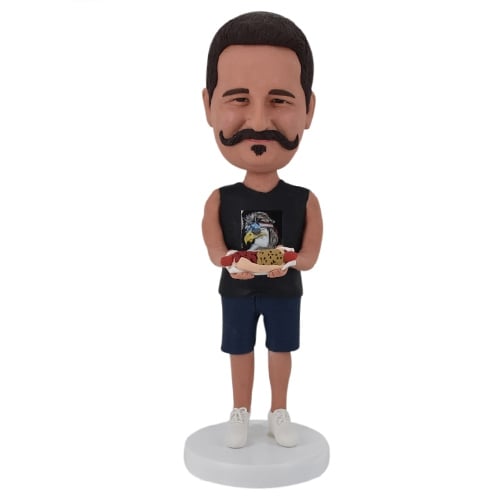 Custom bobbleheads with mustache moustache