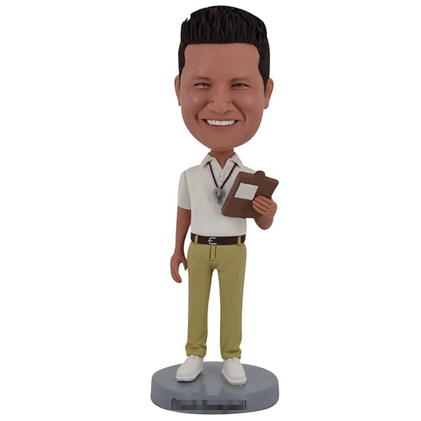 Coach Bobblehead with clipboard