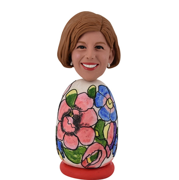 Personalized bobblehead nesting dolls with real face