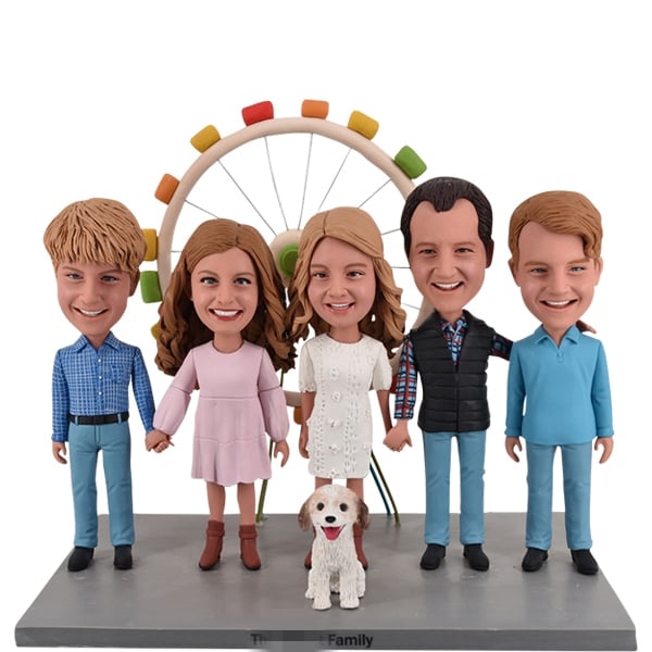 Create Your Own Family Bobble Head, bobbleheads before Ferris wheel