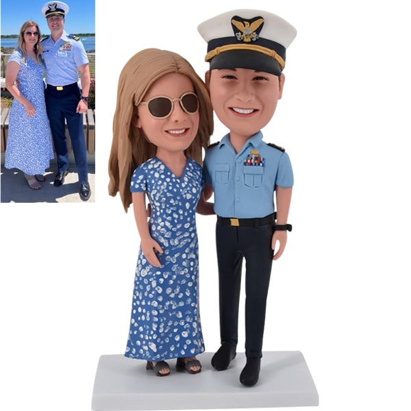 Custom Military Wedding Bobblehead Cake Topper Air Force