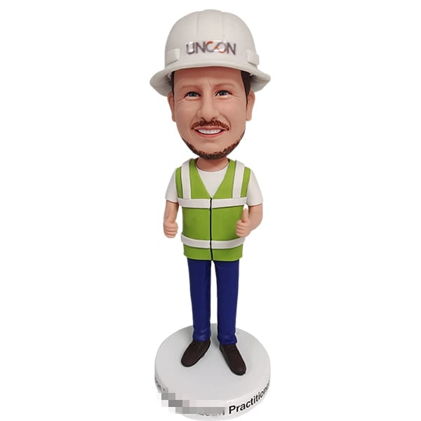 Engineer Bobble Head Construction with thumbs up utility worker