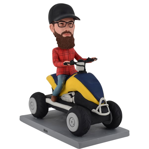 Custom Bobble Head Driving Four Wheelers
