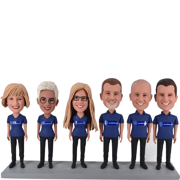 Group Team Bulk Bobbleheads for Six